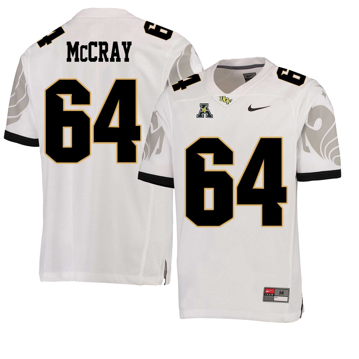 UCF Knights #64 Justin McCray White College Football Jersey